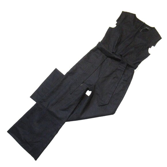 J. Crew Pants - NWT J.Crew Resume Jumpsuit in Black Stretch Linen Belted Wide Leg 1-Piece 10P